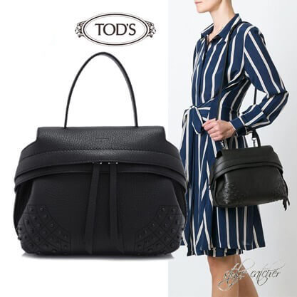 2016SS トッズ バッグスーパーコピー VIPセール！TOD'S×WAVE バッグ ミニ WAVE BAG ミニ,Black XBWAMRHG101SRK R409